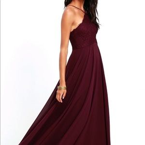 Lulus Everlasting Enchantment Burgundy Maxi Dress